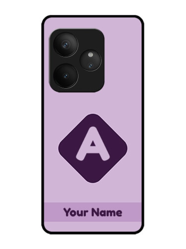 Custom Realme GT 6T 5G Custom Metal Phone Case - Custom Letter In Curved Badge Design