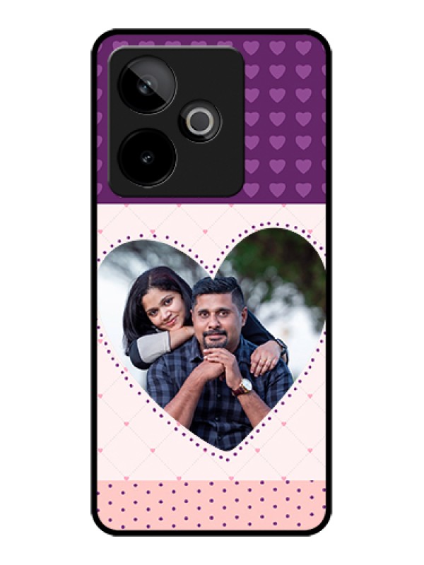 Custom Realme GT 7 5G Custom Metal Phone Case - Violet Love Dots Design