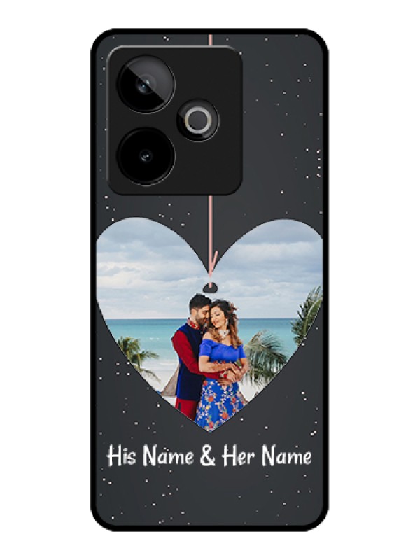 Custom Realme GT 7 5G Custom Metal Phone Case - Hanging Heart Design