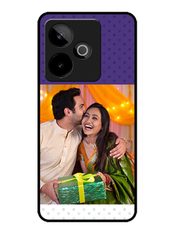 Custom Realme GT 7 5G Custom Metal Phone Case - Violet Colored Pattern Design