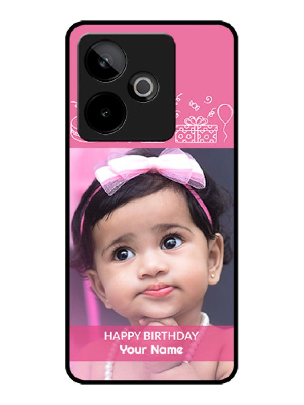 Custom Realme GT 7 5G Custom Metal Phone Case - With Birthday Line Art Design