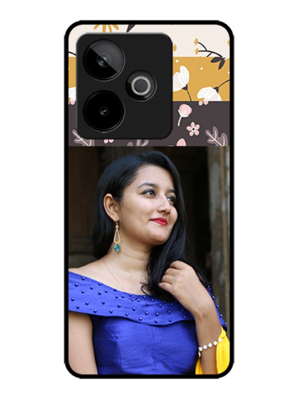 Custom Realme GT 7 5G Custom Metal Phone Case - Stylish Floral Design