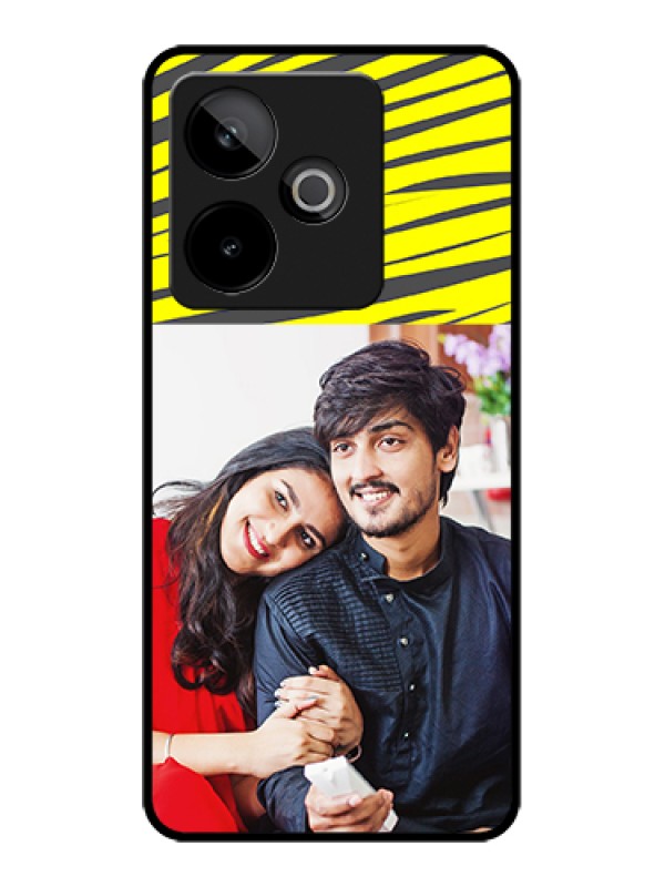 Custom Realme GT 7 5G Custom Metal Phone Case - Yellow Abstract Design