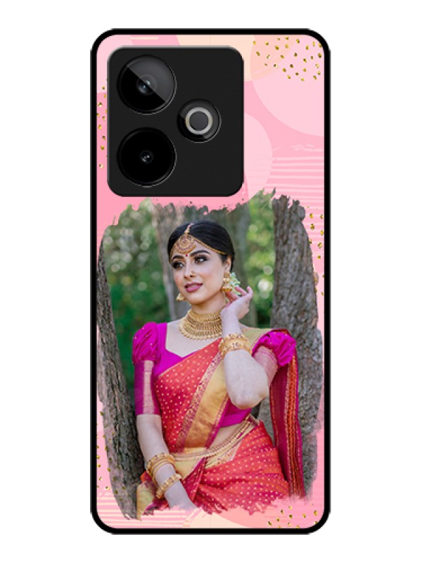 Custom Realme GT 7 5G Custom Metal Phone Case - Gold Glitter Splash Design