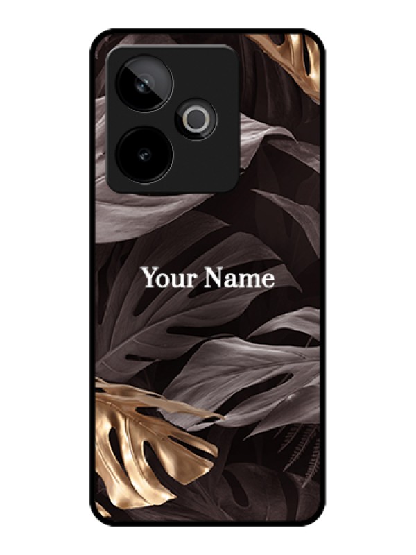 Custom Realme GT 7 5G Custom Metal Phone Case - Wild Leaves Digital Paint Design