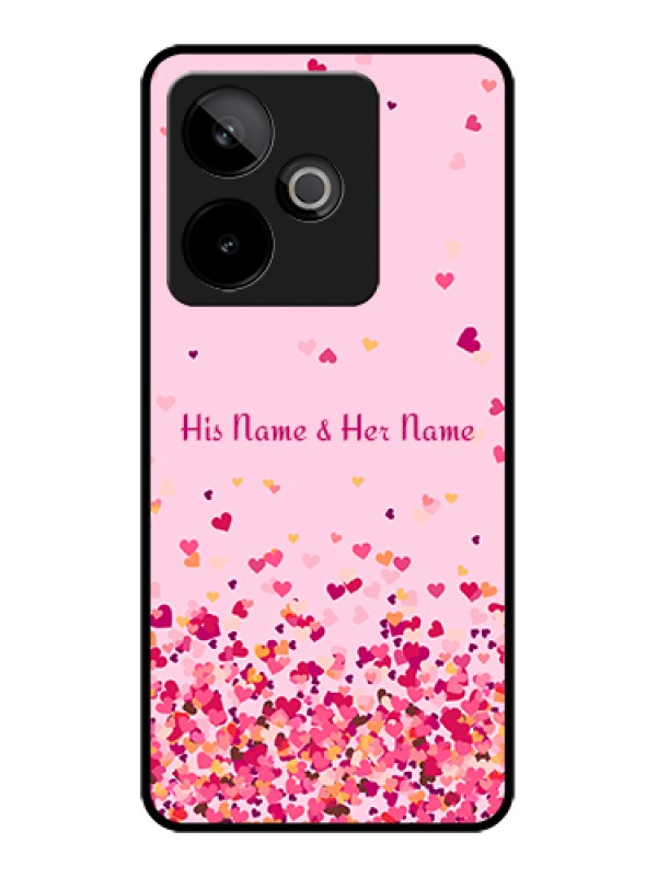 Custom Realme GT 7 5G Custom Metal Phone Case - Floating Hearts Design