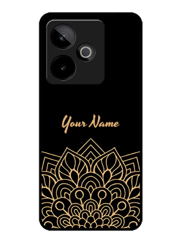 Custom Realme GT 7 5G Custom Metal Phone Case - Golden Mandala Design