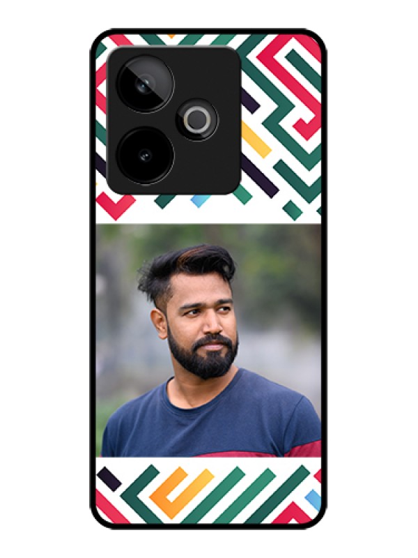 Custom Realme GT 7 5G Custom Metal Phone Case - Colorful Maze Pattern Design