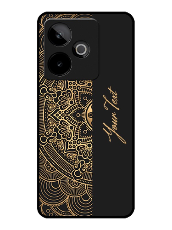 Custom Realme GT 7 5G Custom Metal Phone Case - Mandala Art With Custom Text Design