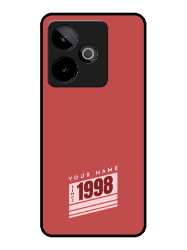 Custom Realme GT 7 5G Custom Metal Phone Case - Red Custom Year Of Birth Design