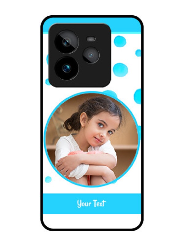 Custom Realme GT 7 Pro Custom Metal Phone CaseBlue Bubbles Pattern Design