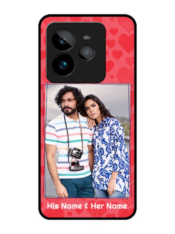 Custom Realme GT 7 Pro Custom Metal Phone CaseWith Red Heart Symbols Design