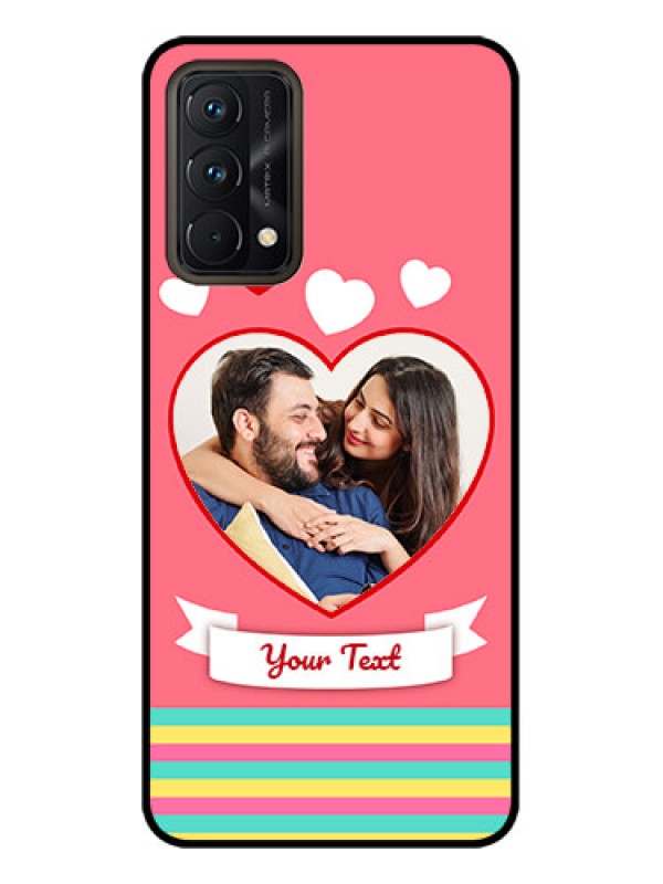 Custom Realme GT Master Edition Custom Metal Phone CaseLove Shapes Doodle Design