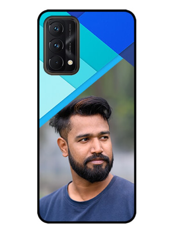 Custom Realme GT Master Edition Custom Metal Phone CaseBlue Pattern Design
