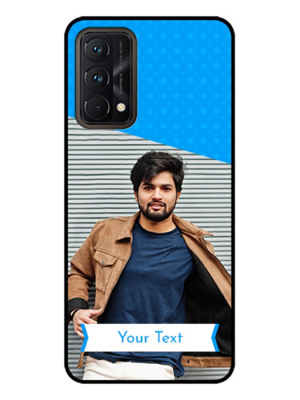 Custom Realme GT Master Edition Custom Metal Phone CaseSimple Blue Color Design