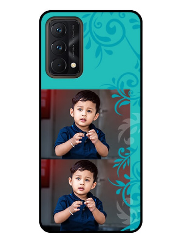Custom Realme GT Master Edition Custom Metal Phone CaseWith Photo And Green Floral Design