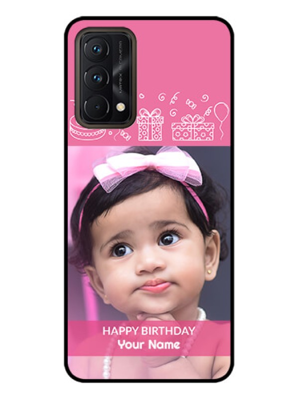 Custom Realme GT Master Edition Custom Metal Phone CaseWith Birthday Line Art Design
