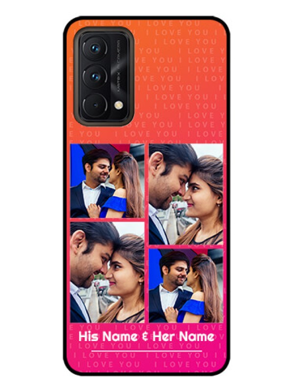Custom Realme GT Master Edition Custom Metal Phone CaseI Love You Pink Design