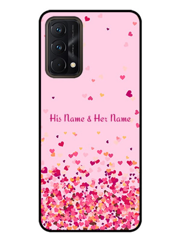Custom Realme GT Master Edition Custom Metal Phone CaseFloating Hearts Design