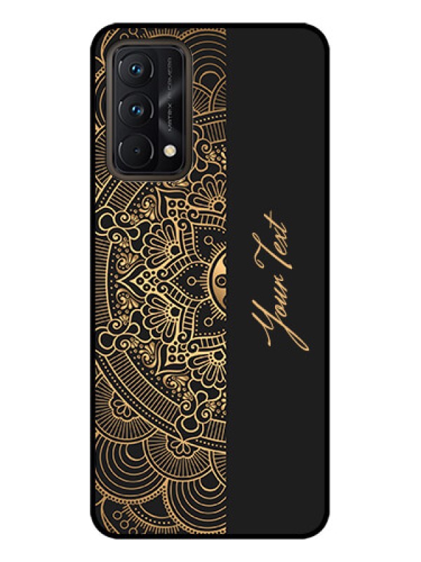 Custom Realme GT Master Edition Custom Metal Phone CaseMandala Art With Custom Text Design