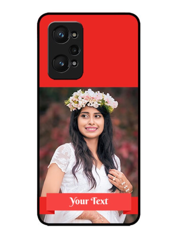 Custom Realme GT Neo 2 5G Custom Metal Phone CaseSimple Red Color Design