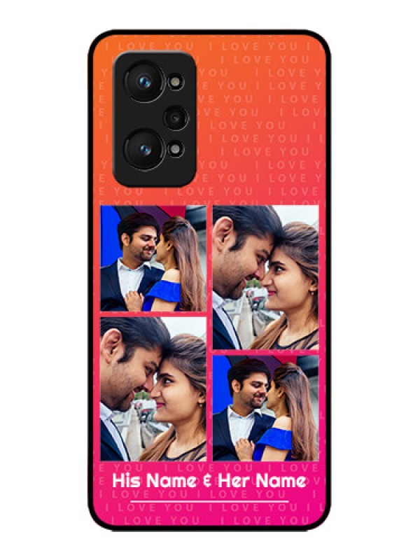Custom Realme GT Neo 2 5G Custom Metal Phone CaseI Love You Pink Design
