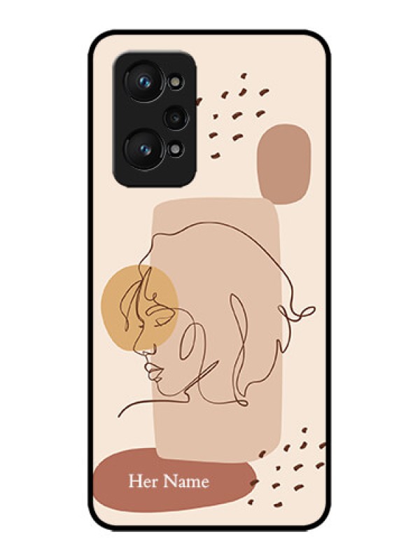 Custom Realme GT Neo 2 5G Custom Metal Phone CaseCalm Woman Line Art Design