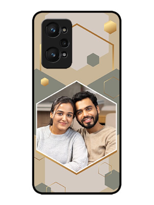 Custom Realme GT Neo 3T Custom Metal Phone Case - Stylish Hexagon Pattern Design