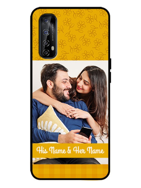 Custom Realme Narzo 20 Pro Custom Metal Phone Case - Yellow Floral Design