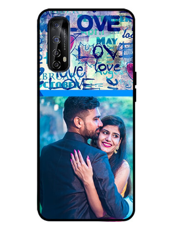Custom Realme Narzo 20 Pro Custom Metal Phone Case - Colorful Love Design