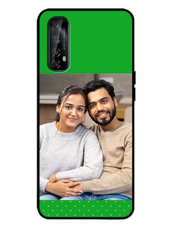 Custom Realme Narzo 20 Pro Custom Metal Phone Case - Green Pattern Design