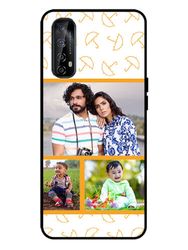 Custom Realme Narzo 20 Pro Custom Metal Phone Case - Yellow Pattern Design