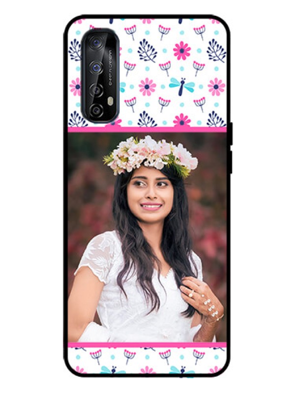 Custom Realme Narzo 20 Pro Custom Metal Phone Case - Colorful Flower Design