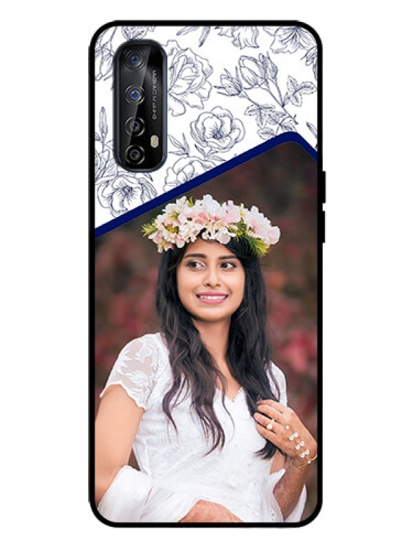 Custom Realme Narzo 20 Pro Custom Metal Phone Case - Classy Floral Design