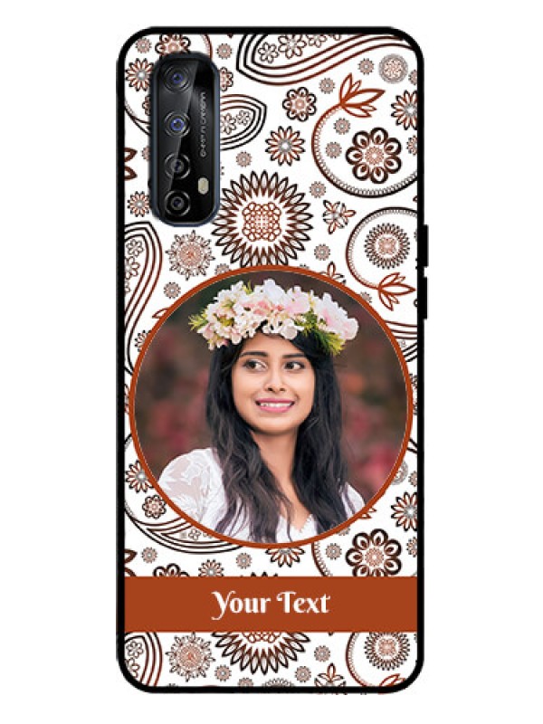 Custom Realme Narzo 20 Pro Custom Metal Phone Case - Abstract Flower Design