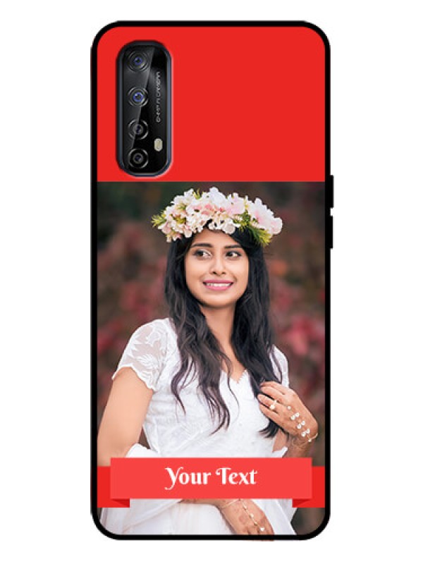 Custom Realme Narzo 20 Pro Custom Metal Phone Case - Simple Red Color Design