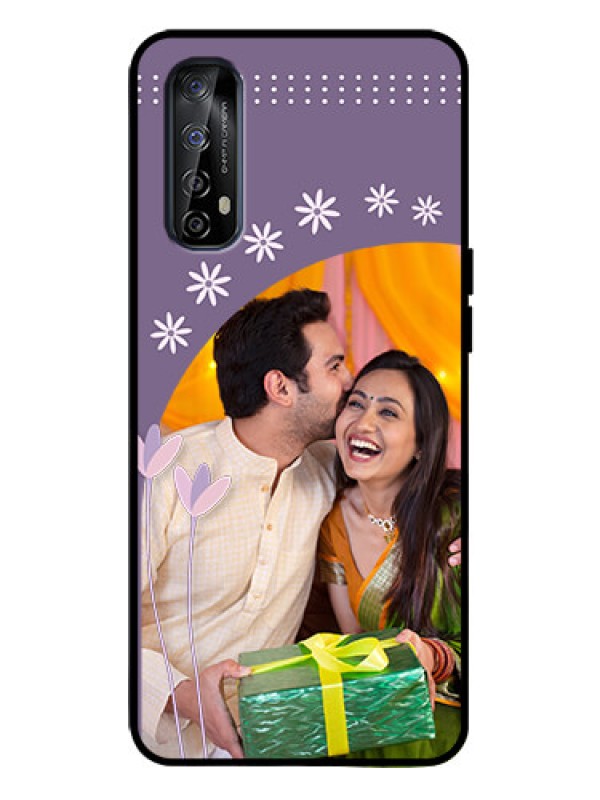 Custom Realme Narzo 20 Pro Custom Metal Phone Case - Lavender Flowers Design