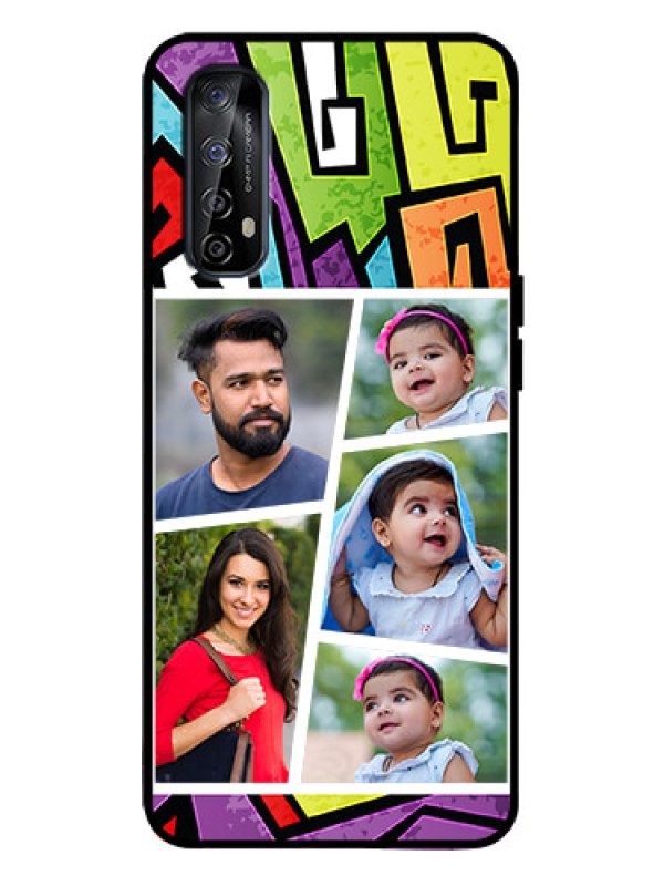 Custom Realme Narzo 20 Pro Custom Metal Phone Case - Graffiti Pattern Design