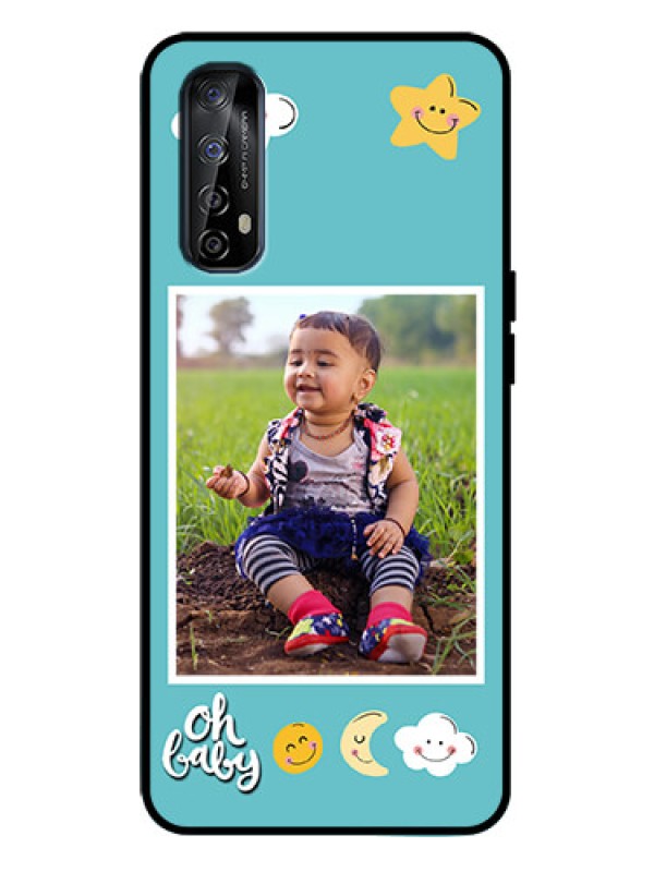 Custom Realme Narzo 20 Pro Custom Metal Phone Case - Smiley Kids Stars Design