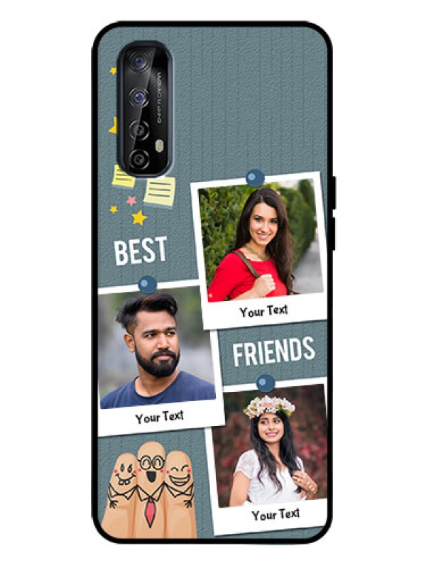 Custom Realme Narzo 20 Pro Custom Metal Phone Case - Sticky Frames And Friendship Design