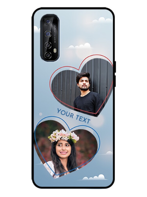 Custom Realme Narzo 20 Pro Custom Metal Phone Case - Blue Color Couple Design