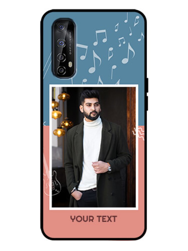 Custom Realme Narzo 20 Pro Custom Metal Phone Case - With Color Musical Note Design