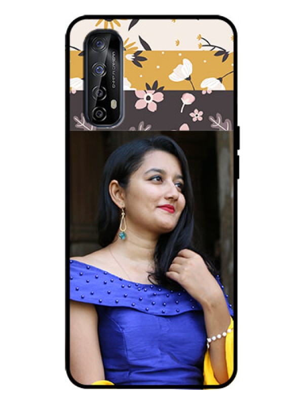 Custom Realme Narzo 20 Pro Custom Metal Phone Case - Stylish Floral Design