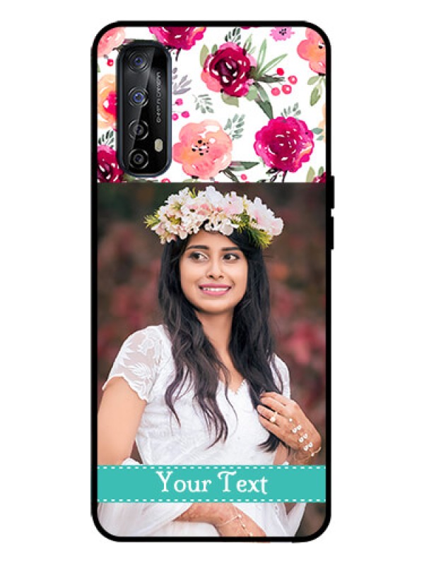 Custom Realme Narzo 20 Pro Custom Metal Phone Case - Water Colors Floral Design