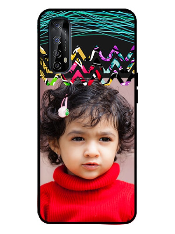 Custom Realme Narzo 20 Pro Custom Metal Phone Case - Neon Abstract Design