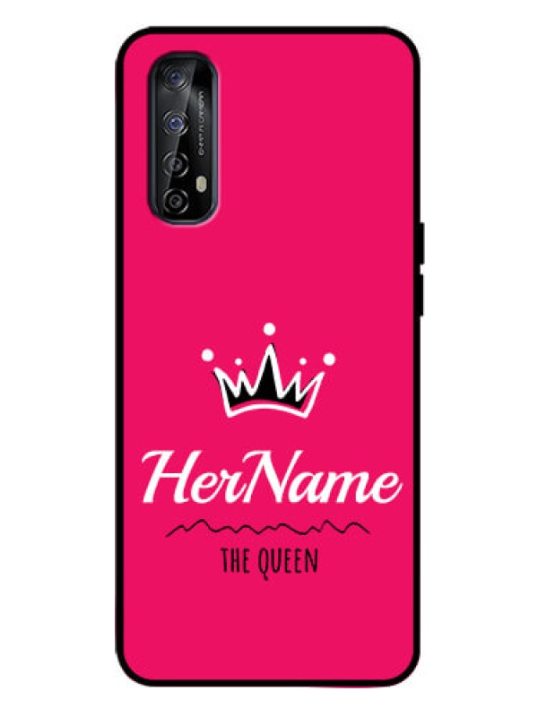 Custom Realme Narzo 20 Pro Custom Metal Phone Case - Queen With Name Design