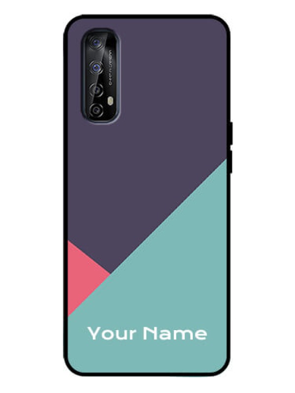 Custom Realme Narzo 20 Pro Custom Metal Phone Case - Tri Color Abstract Design