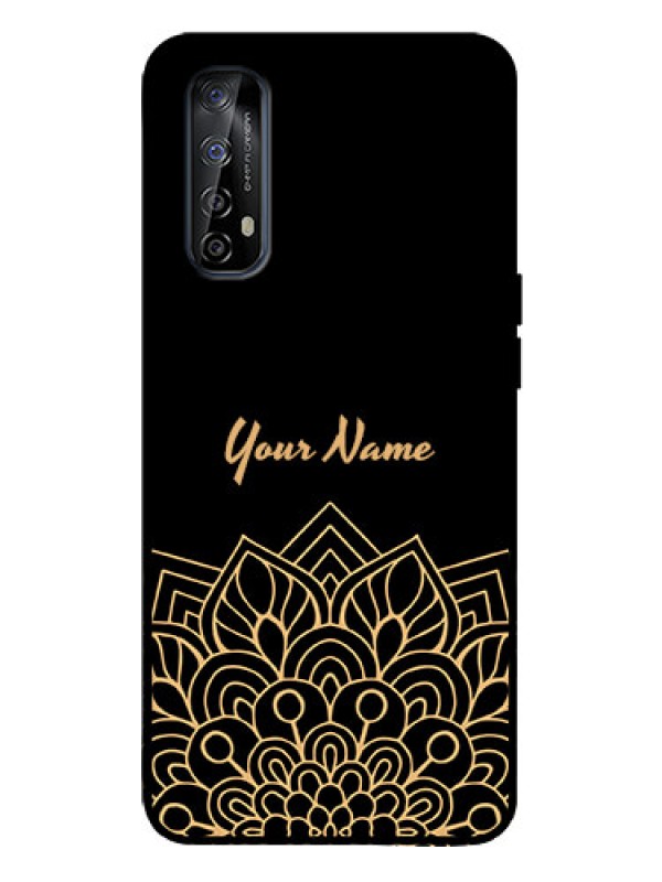 Custom Realme Narzo 20 Pro Custom Metal Phone Case - Golden Mandala Design
