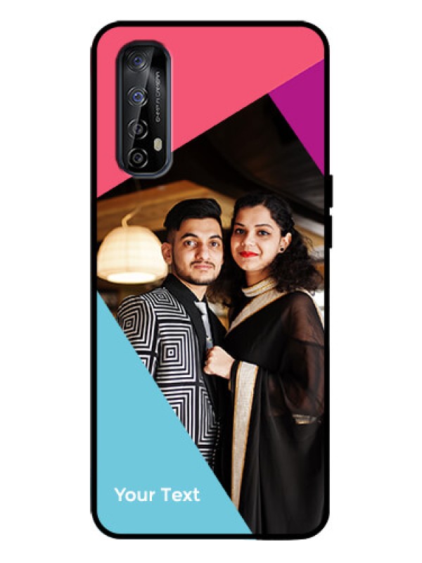 Custom Realme Narzo 20 Pro Custom Metal Phone Case - Stacked Triple Colour Design