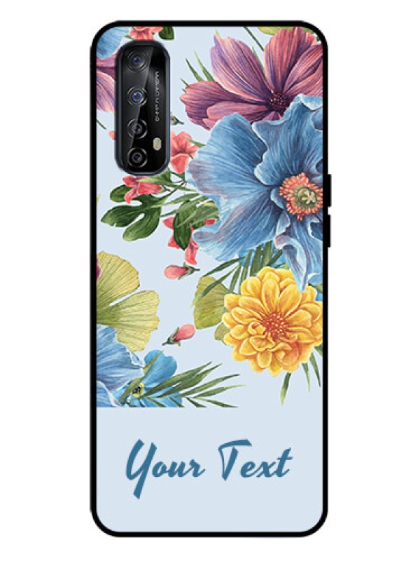 Custom Realme Narzo 20 Pro Custom Metal Phone Case - Stunning Watercolored Flowers Painting Design